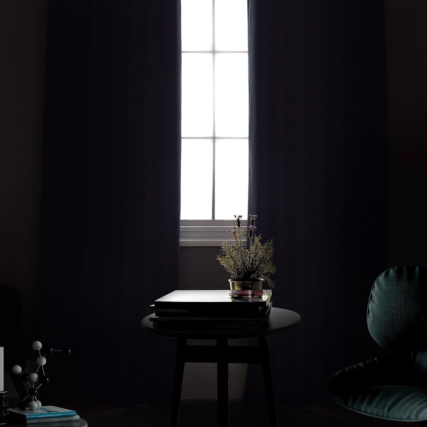 Navy Blue Blackout Curtains - 84" (2 Panels) - Image 4